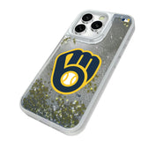 Milwaukee Brewers Linen Glitter Phone Case for Apple iPhone