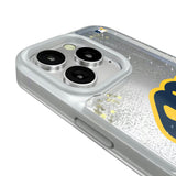 Milwaukee Brewers Linen Glitter Phone Case for Apple iPhone