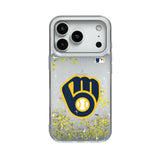 Milwaukee Brewers Linen Glitter Phone Case for Apple iPhone
