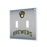 Milwaukee Brewers Linen Hidden-Screw Light Switch Plate