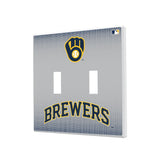 Milwaukee Brewers Linen Hidden-Screw Light Switch Plate