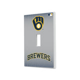 Milwaukee Brewers Linen Hidden-Screw Light Switch Plate