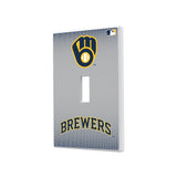 Milwaukee Brewers Linen Hidden-Screw Light Switch Plate