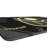 Milwaukee Brewers Monocolor Tilt 15-Watt Wireless Charger and Mouse Pad