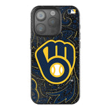 Milwaukee Brewers Paisley Black Bling Phone Case for Apple iPhone