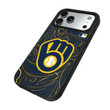 Milwaukee Brewers Paisley MagSafe Compatible Phone Case for Apple iPhone