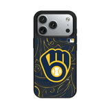 Milwaukee Brewers Paisley MagSafe Compatible Phone Case for Apple iPhone