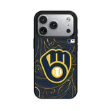 Milwaukee Brewers Paisley MagSafe Compatible Phone Case for Apple iPhone
