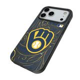 Milwaukee Brewers Paisley MagSafe Compatible Phone Case for Apple iPhone