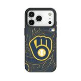Milwaukee Brewers Paisley MagSafe Compatible Phone Case for Apple iPhone