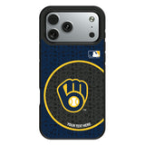Milwaukee Brewers Personalized Circle Bump Phone Case for Apple iPhone