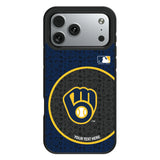 Milwaukee Brewers Personalized Circle Bump Phone Case for Apple iPhone