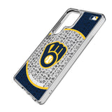 Milwaukee Brewers Personalized Circle Clear Phone Case for Samsung Galaxy