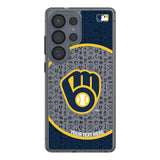 Milwaukee Brewers Personalized Circle Clear Phone Case for Samsung Galaxy