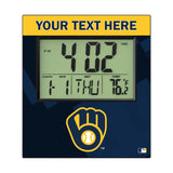 Milwaukee Brewers Personalized Color Block Wall Clock