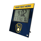 Milwaukee Brewers Personalized Color Block Wall Clock
