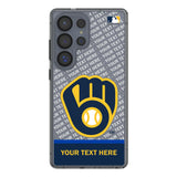 Milwaukee Brewers Personalized EndZone Plus Clear Phone Case for Samsung Galaxy