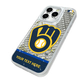Milwaukee Brewers Personalized EndZone Plus Glitter Phone Case for Apple iPhone
