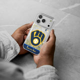 Milwaukee Brewers Personalized EndZone Plus Glitter Phone Case for Apple iPhone