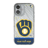 Milwaukee Brewers Personalized EndZone Plus Glitter Phone Case for Apple iPhone