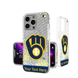 Milwaukee Brewers Personalized EndZone Plus Glitter Phone Case for Apple iPhone