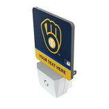 Milwaukee Brewers Personalized Endzone Solid Night Light 2-Pack