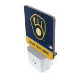 Milwaukee Brewers Personalized Endzone Solid Night Light 2-Pack