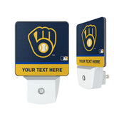 Milwaukee Brewers Personalized Endzone Solid Night Light 2-Pack