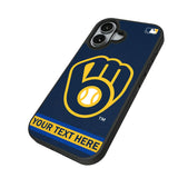 Milwaukee Brewers Personalized Stripe Bump Phone Case for Apple iPhone