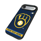 Milwaukee Brewers Personalized Stripe Bump Phone Case for Apple iPhone