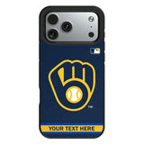 Milwaukee Brewers Personalized Stripe Bump Phone Case for Apple iPhone