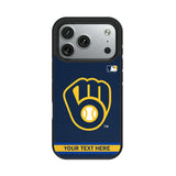 Milwaukee Brewers Personalized Stripe Bump Phone Case for Apple iPhone