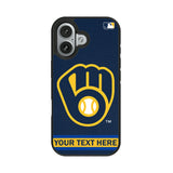 Milwaukee Brewers Personalized Stripe Bump Phone Case for Apple iPhone