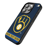 Milwaukee Brewers Personalized Stripe Bump Phone Case for Apple iPhone