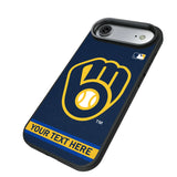 Milwaukee Brewers Personalized Stripe Bump Phone Case for Apple iPhone