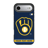 Milwaukee Brewers Personalized Stripe Bump Phone Case for Apple iPhone