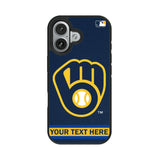 Milwaukee Brewers Personalized Stripe Bump Phone Case for Apple iPhone