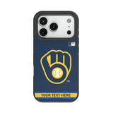 Milwaukee Brewers Personalized Stripe Bump Phone Case for Apple iPhone