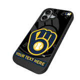 Milwaukee Brewers Personalized Tilt Bump Phone Case for Apple iPhone