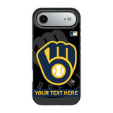 Milwaukee Brewers Personalized Tilt Bump Phone Case for Apple iPhone