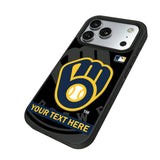 Milwaukee Brewers Personalized Tilt Bump Phone Case for Apple iPhone
