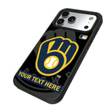 Milwaukee Brewers Personalized Tilt Bump Phone Case for Apple iPhone