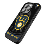 Milwaukee Brewers Personalized Tilt Bump Phone Case for Apple iPhone
