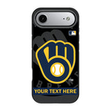 Milwaukee Brewers Personalized Tilt Bump Phone Case for Apple iPhone