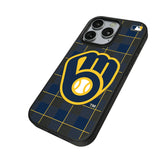 Milwaukee Brewers Plaid MagSafe Compatible Phone Case for Apple iPhone