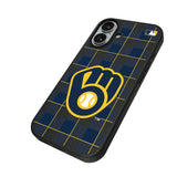 Milwaukee Brewers Plaid MagSafe Compatible Phone Case for Apple iPhone