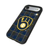 Milwaukee Brewers Plaid MagSafe Compatible Phone Case for Apple iPhone