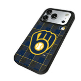 Milwaukee Brewers Plaid MagSafe Compatible Phone Case for Apple iPhone
