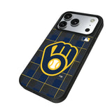 Milwaukee Brewers Plaid MagSafe Compatible Phone Case for Apple iPhone