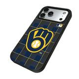 Milwaukee Brewers Plaid MagSafe Compatible Phone Case for Apple iPhone